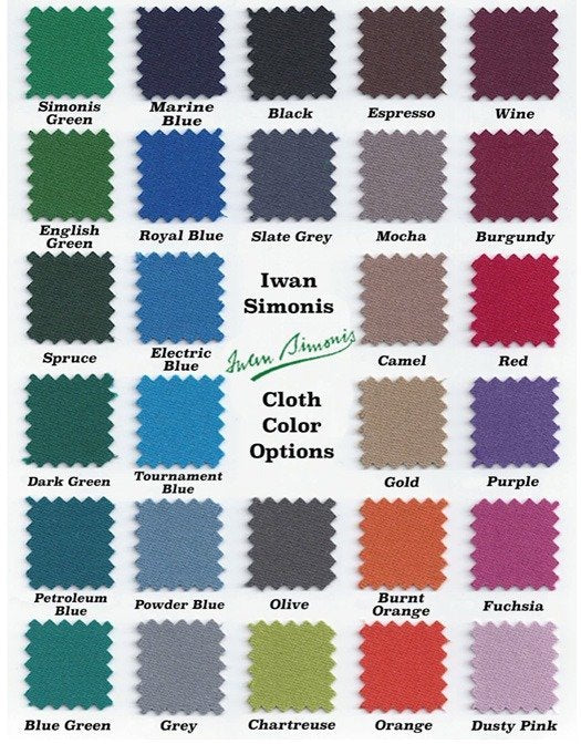 Iwan Simonis premium cloth color chart